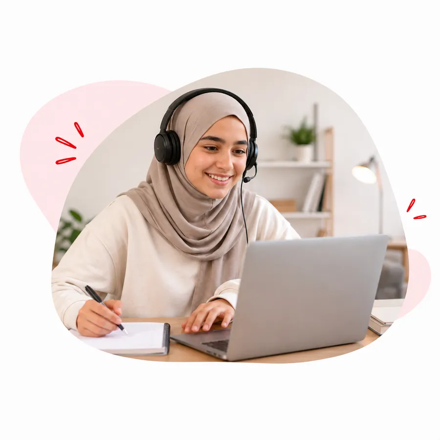 Élève suivant ses cours de Seconde en ligne