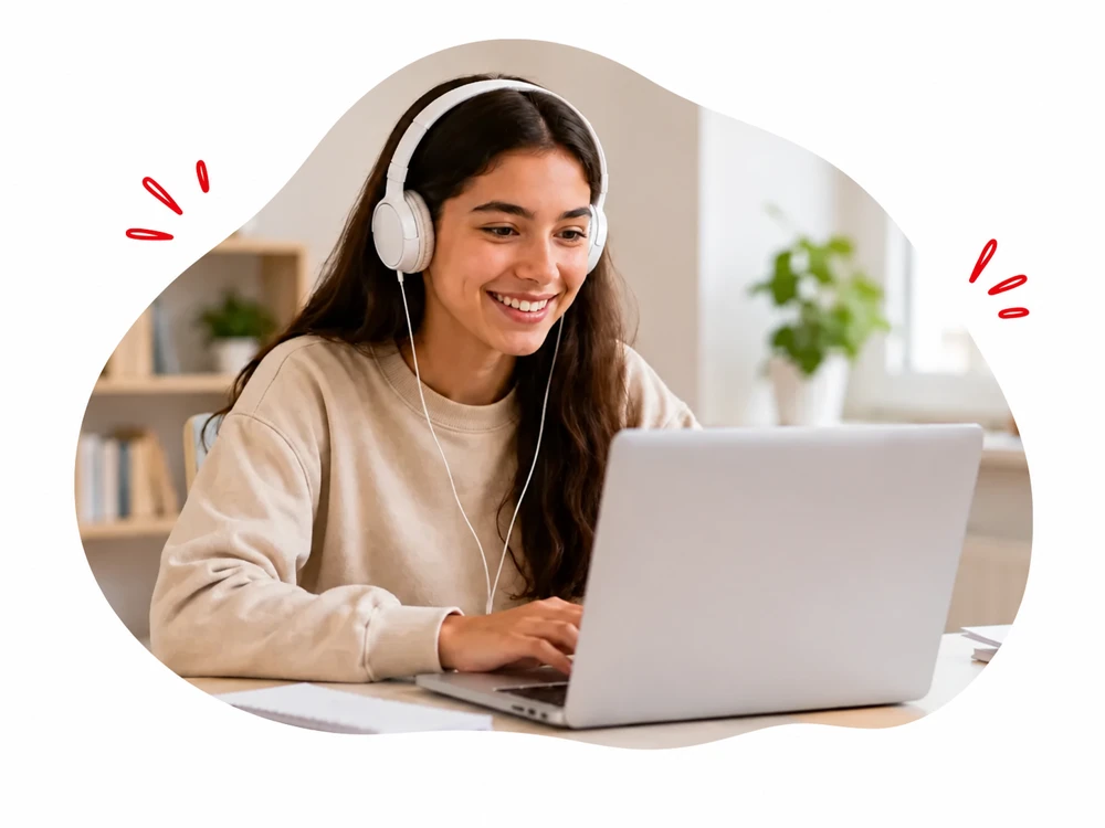 Élève suivant ses cours de Seconde en ligne